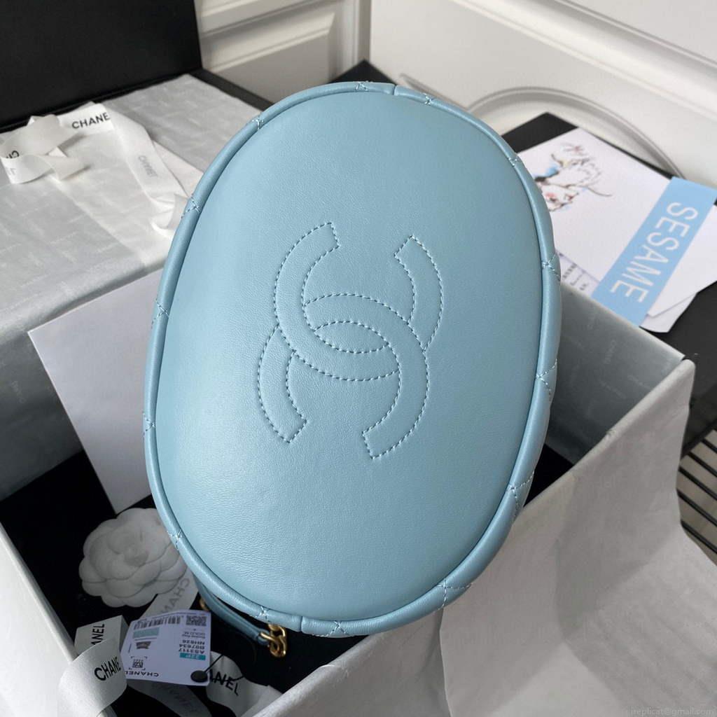 Chanel AS3117 Bucket Bag Lambskin Blue
