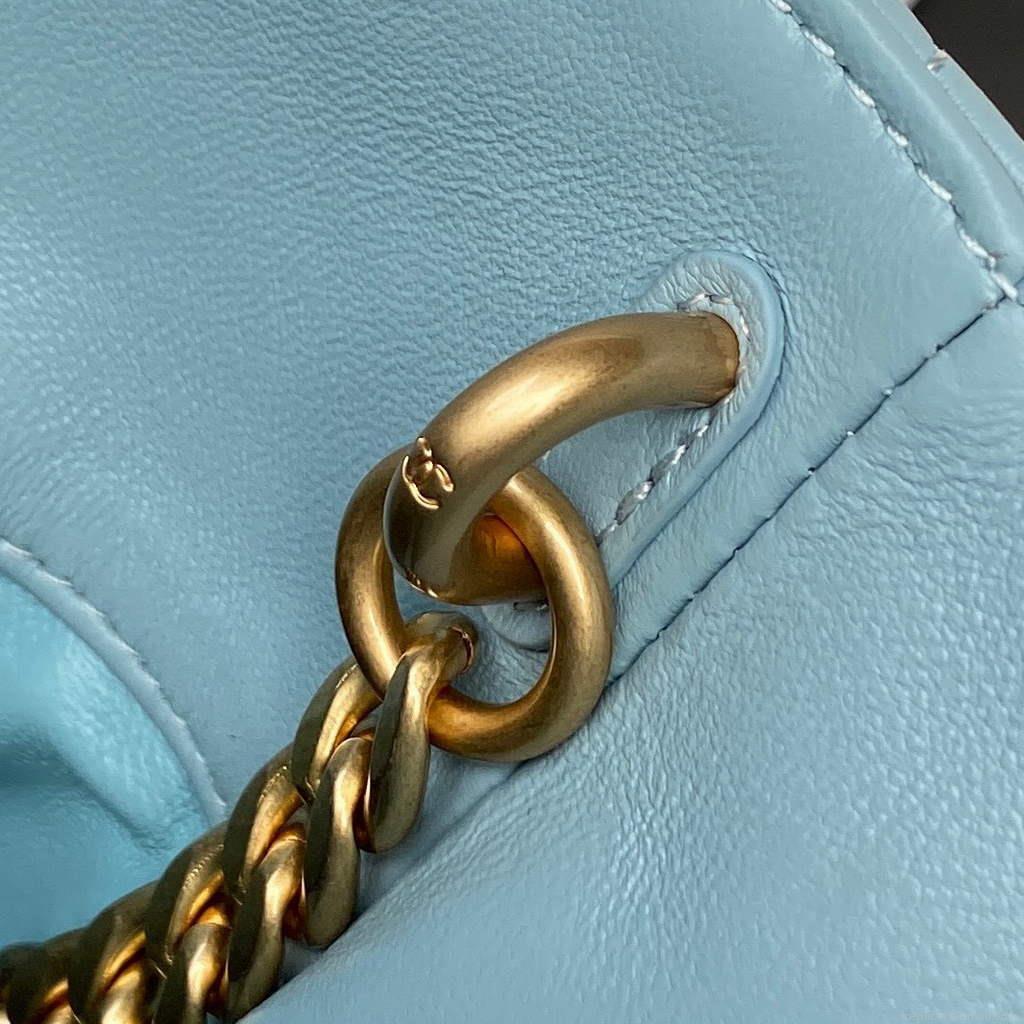 Chanel AS3117 Bucket Bag Lambskin Blue