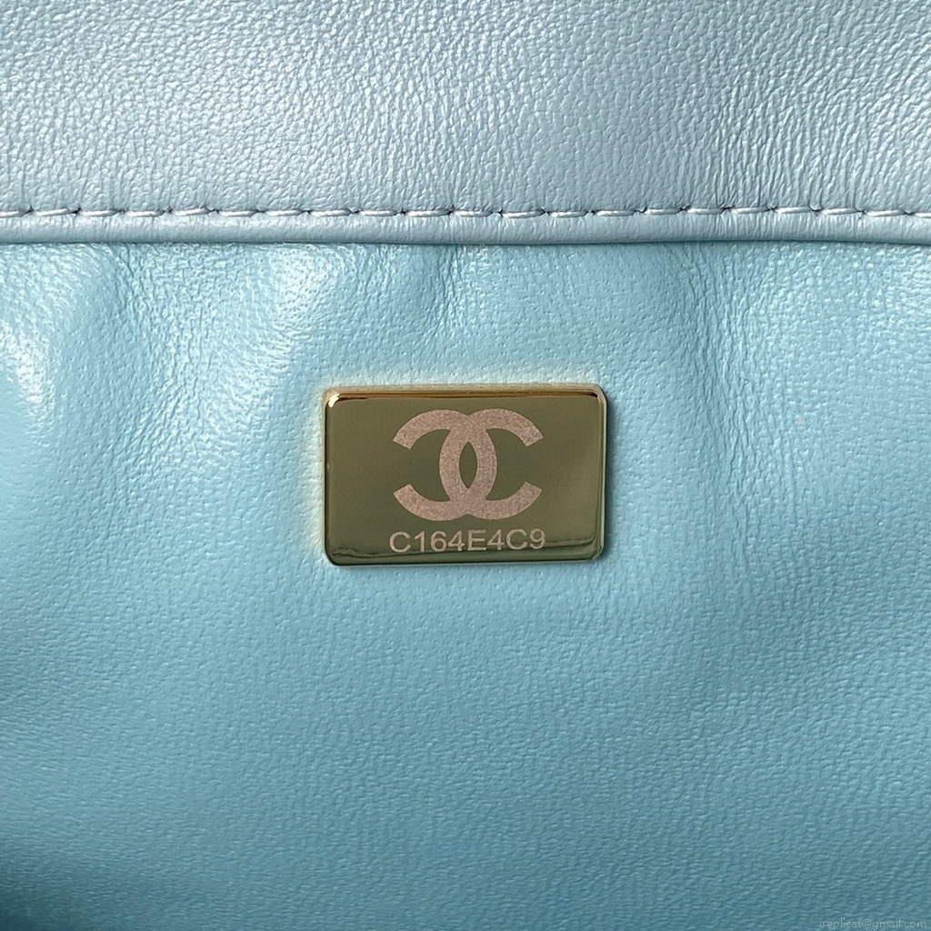 Chanel AS3117 Bucket Bag Lambskin Blue