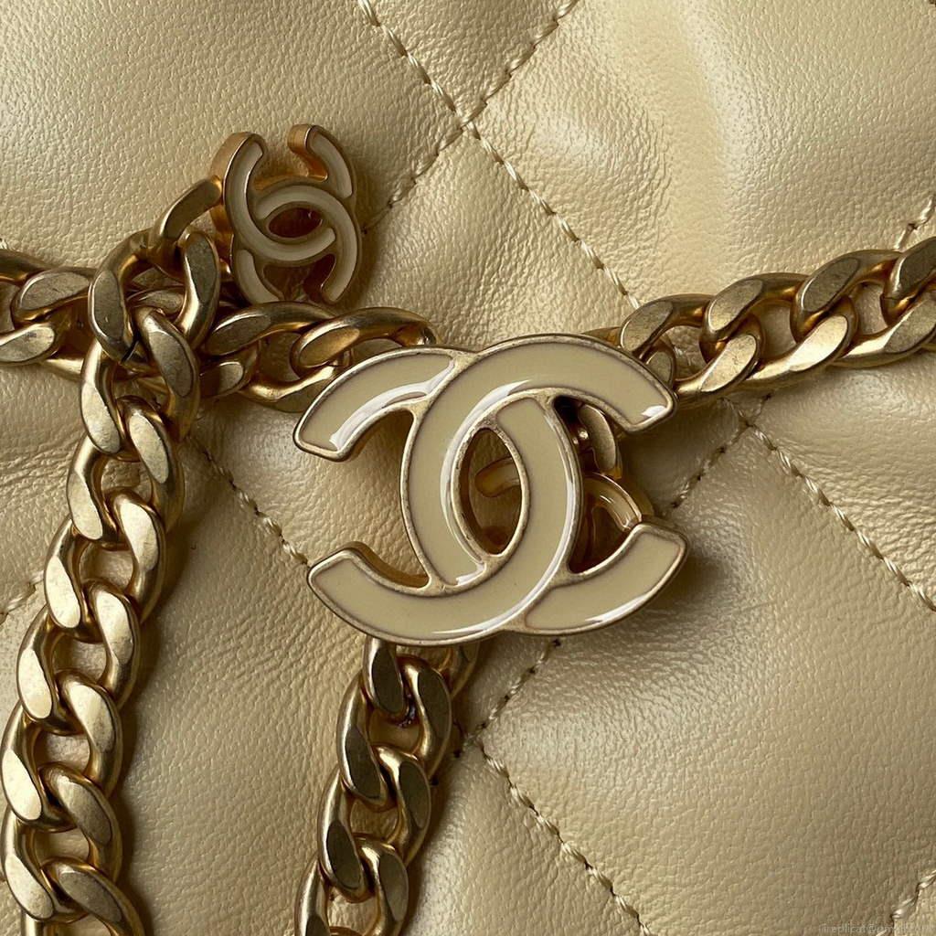 Chanel AS3117 Bucket Bag Lambskin Yellow