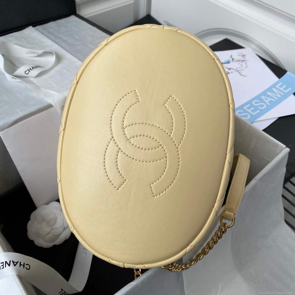 Chanel AS3117 Bucket Bag Lambskin Yellow