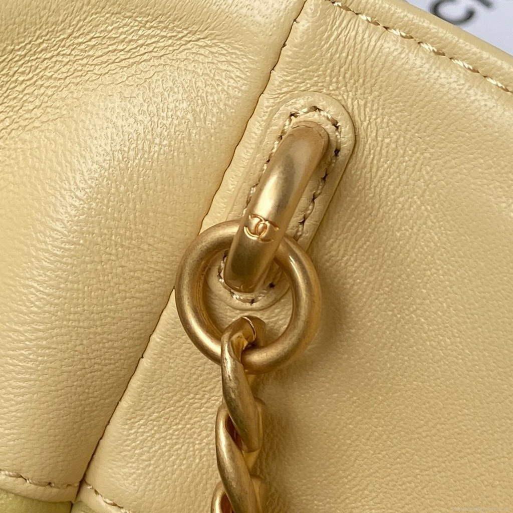 Chanel AS3117 Bucket Bag Lambskin Yellow