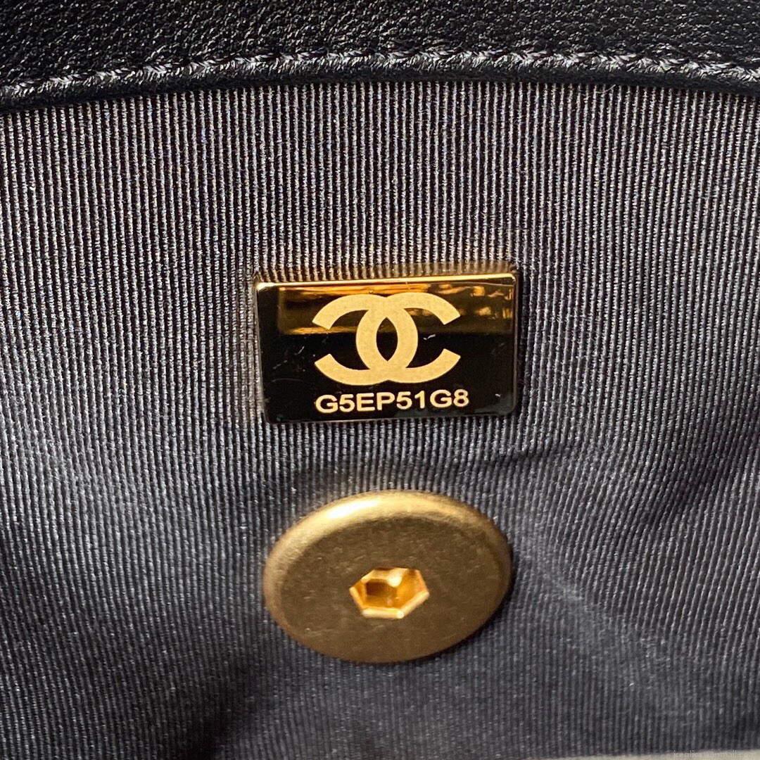 Chanel As1160 Chanel 19 Handbag Flap Colorful Print Vintage gold