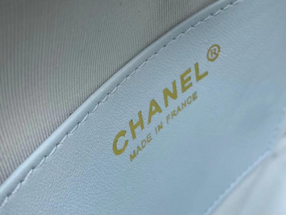 Chanel AS3191 Large Heart Bag Lambskin Light Blue
