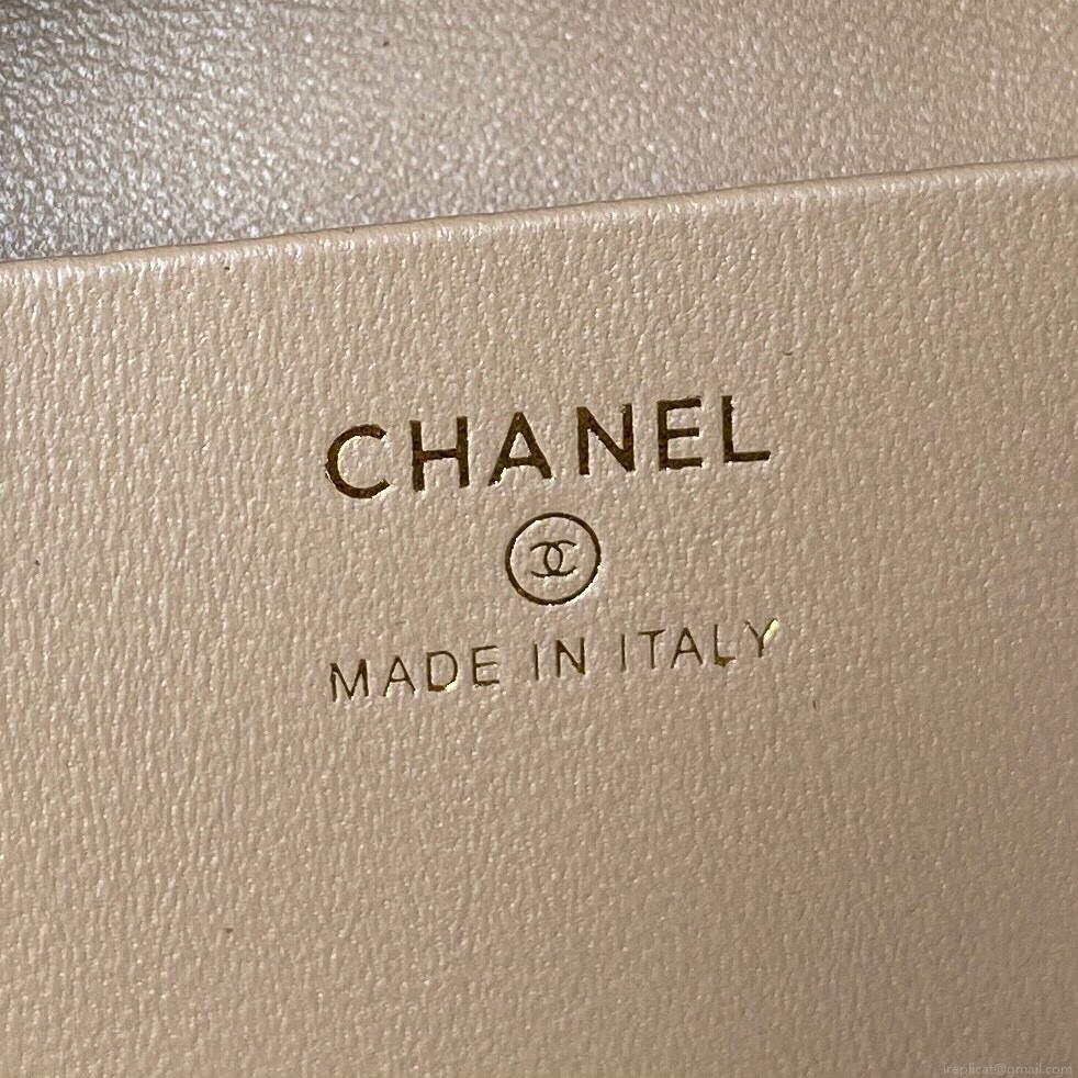 Chanel Vanity Case Shiny Lambskin Gold AP2731 Pink