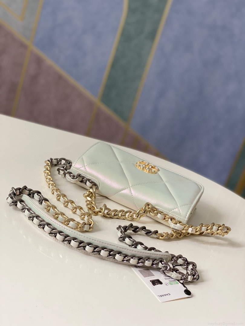 Chanel A86092 WOC Chain Wallet Bag Lambskin White
