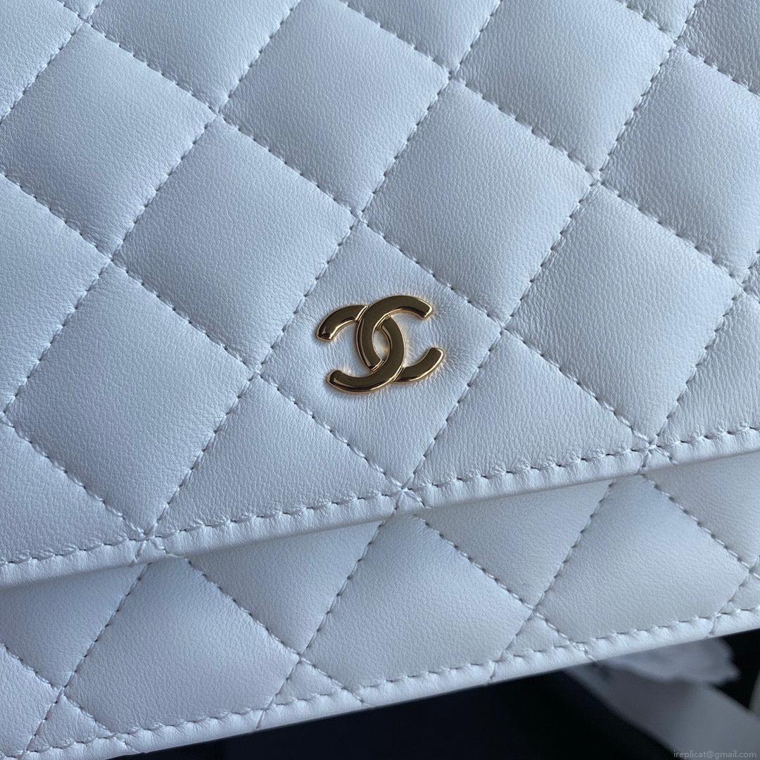 Chanel AP0250 Wallet on Chain Lambskin A33814 White