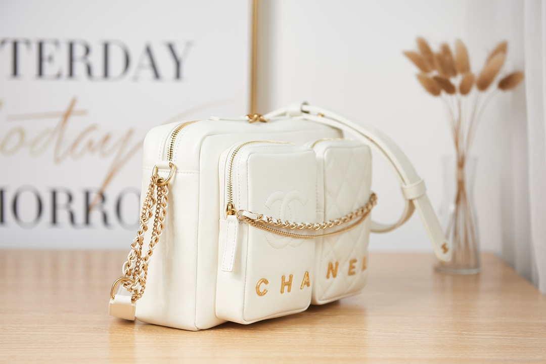 Chanel AS2924 Camera Case Bag White