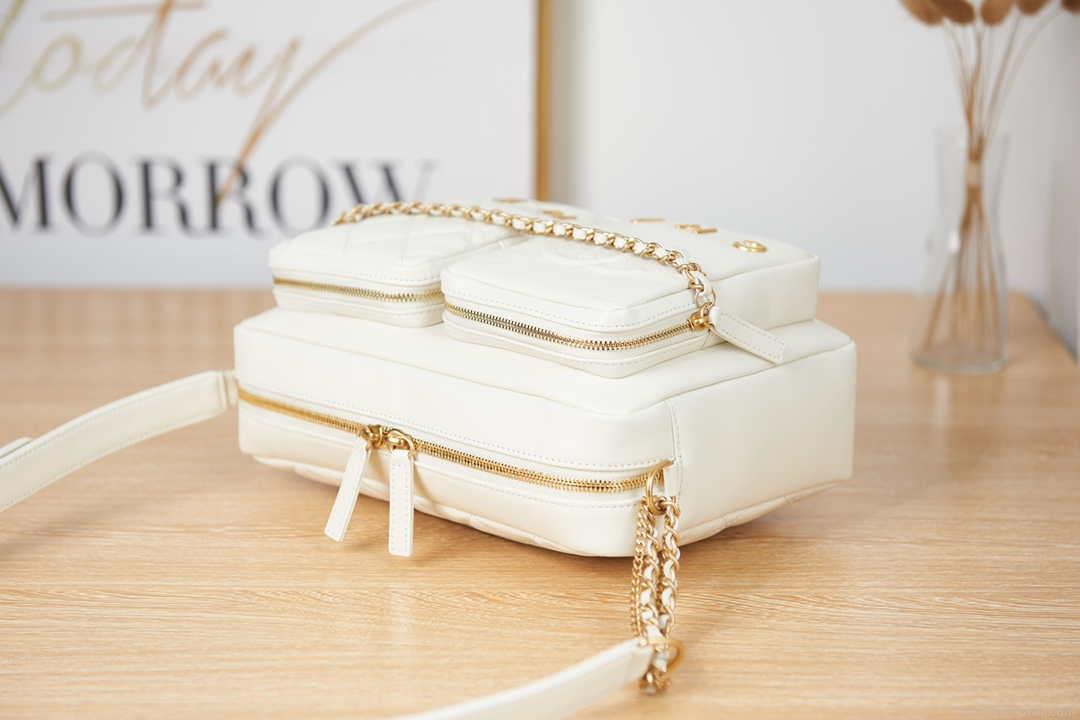 Chanel AS2924 Camera Case Bag White