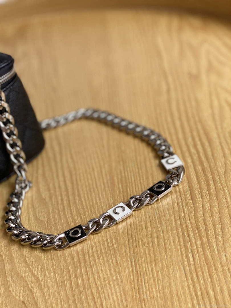 Chanel A81193 Mini Vanity with chain Calfskin Sliver Balck
