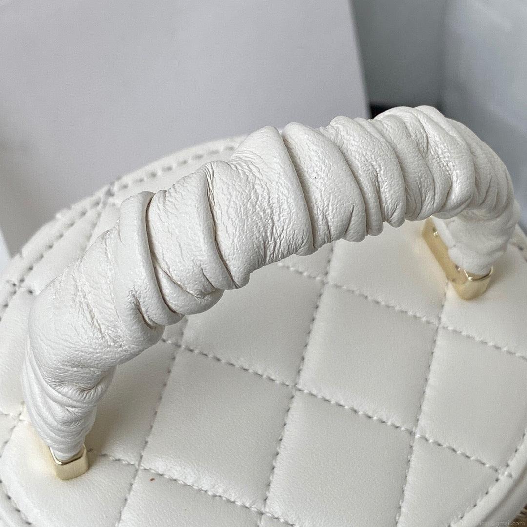Chanel Vanity Case Lambskin AP2730 White