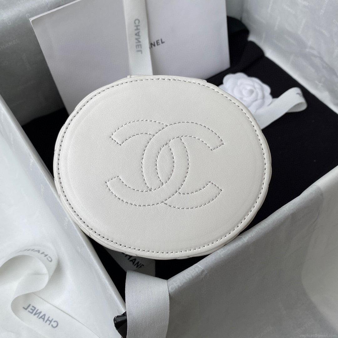 Chanel Vanity Case Lambskin AP2730 White