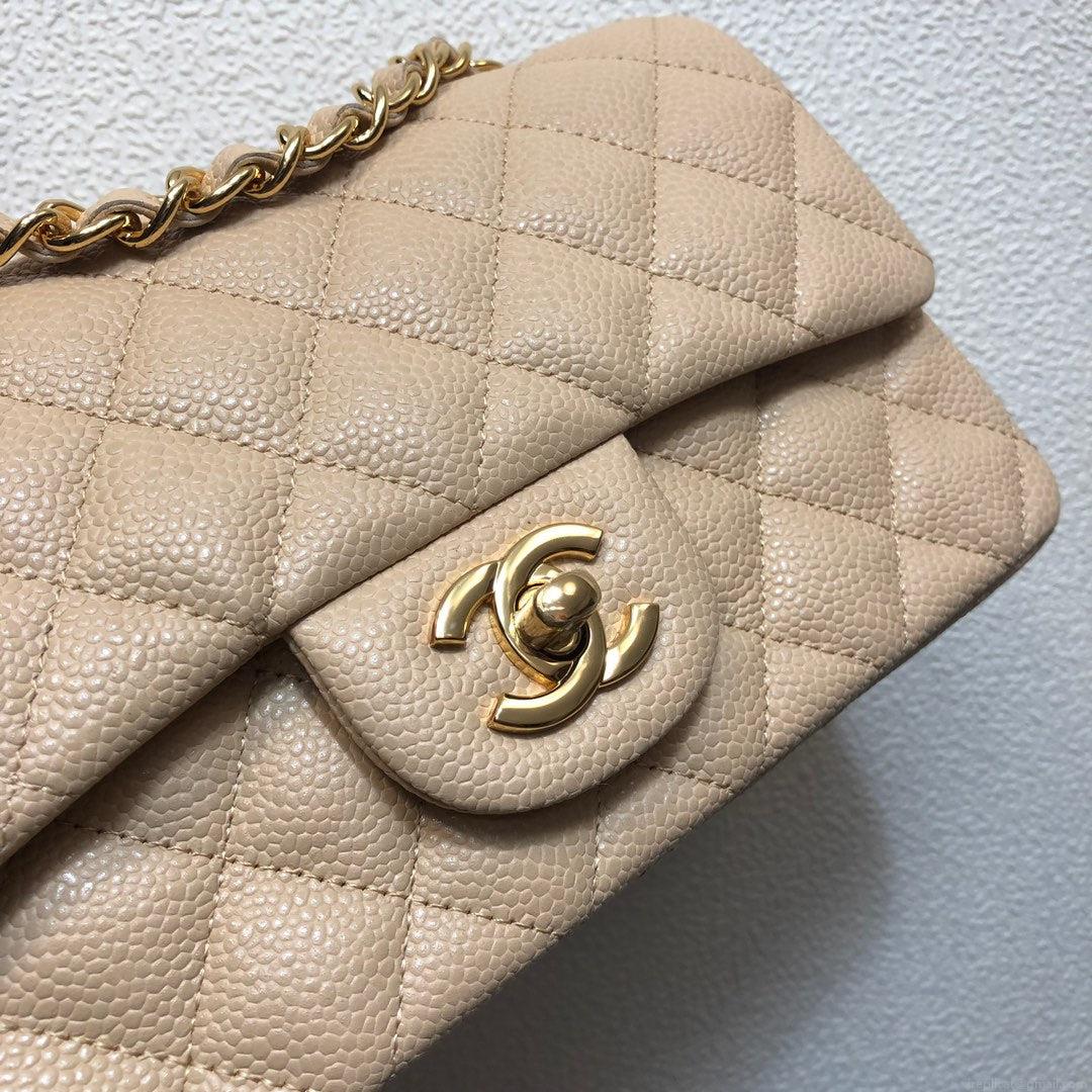 Chanel A69900 Mini Flap Bag Grained Calfskin Apricot Gold