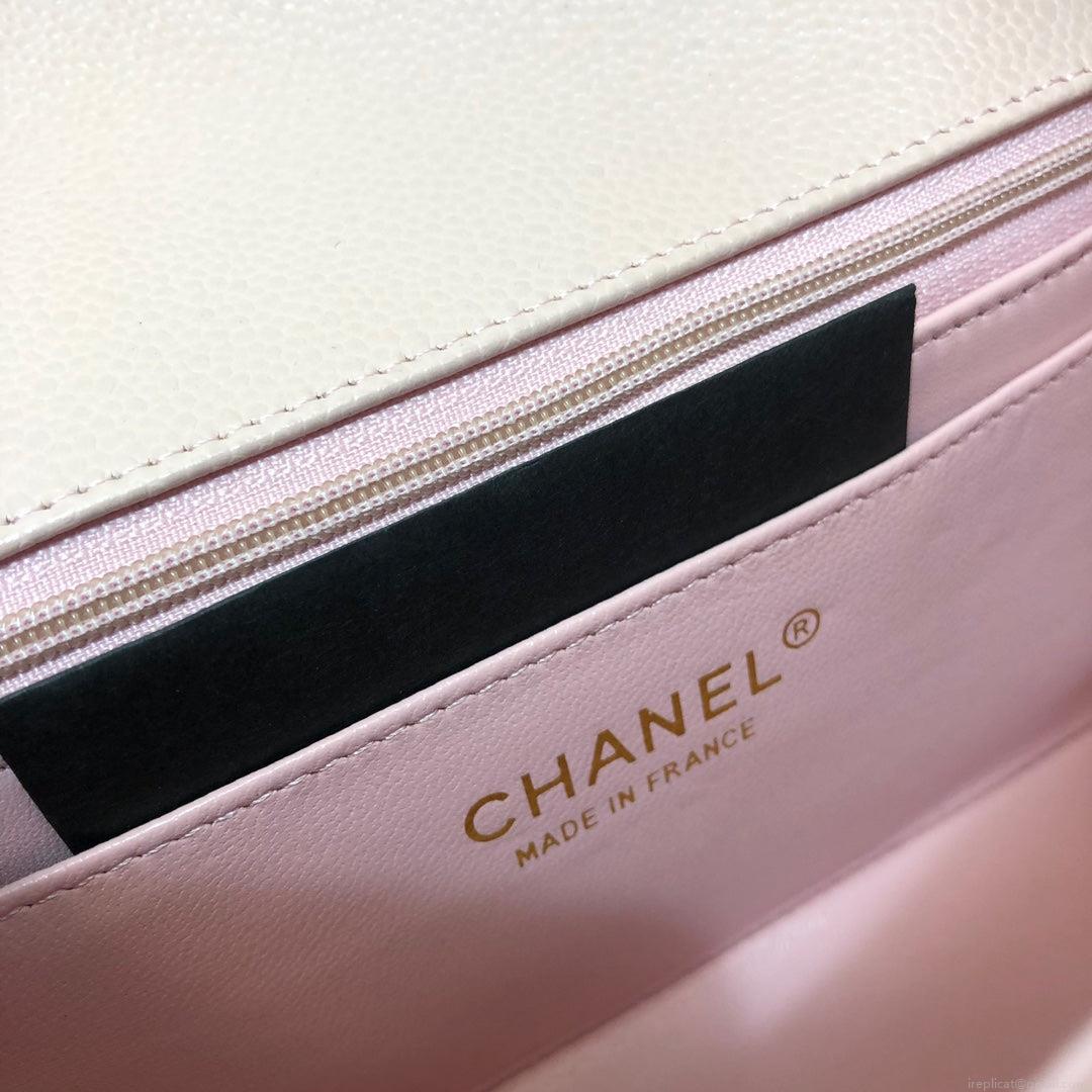Chanel A69900 Mini Flap Bag Grained Calfskin Pink Gold