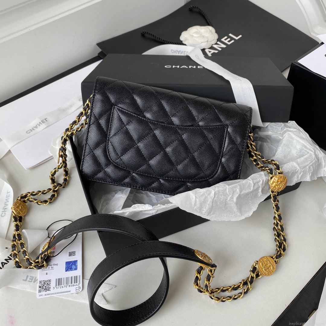 Chanel AP2840 Small Flap Bags Calfskin Black
