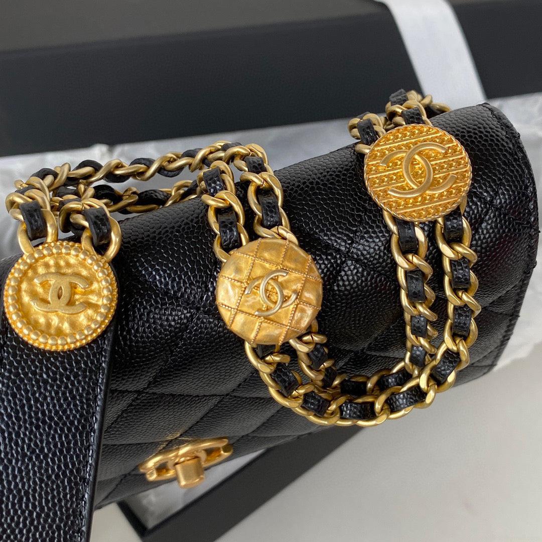 Chanel AP2840 Small Flap Bags Calfskin Black