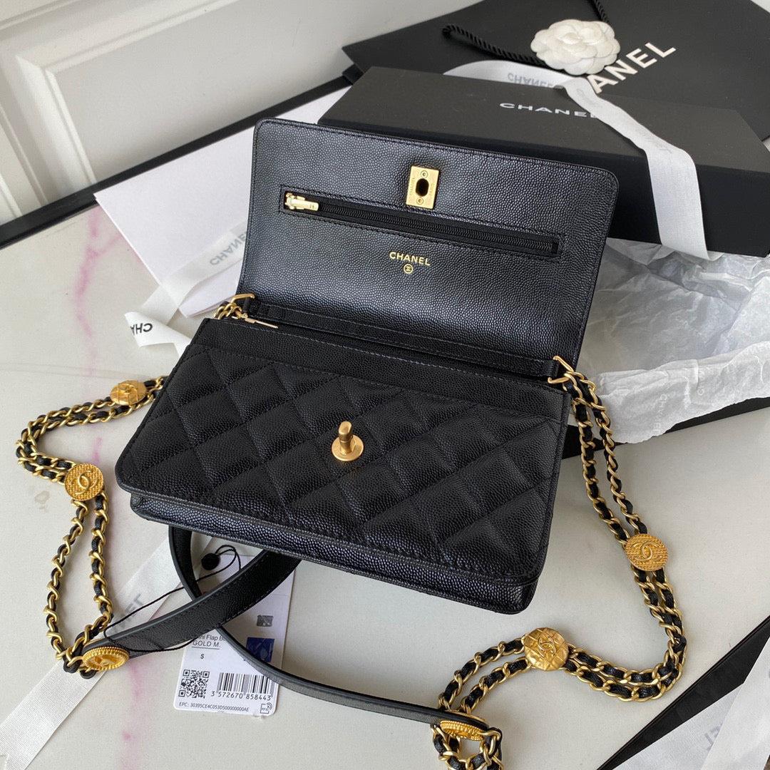 Chanel AP2840 Small Flap Bags Calfskin Black