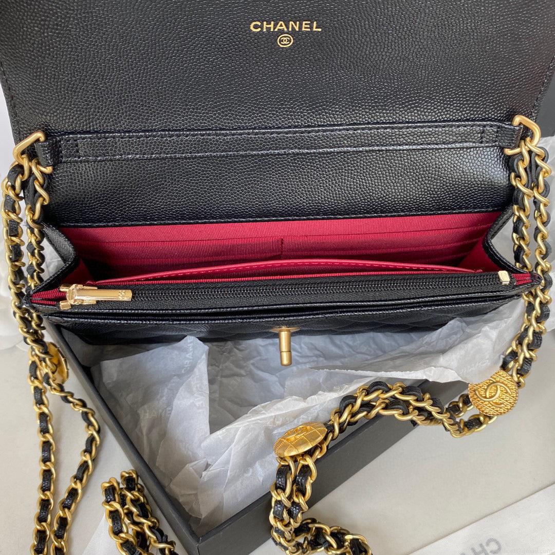 Chanel AP2840 Small Flap Bags Calfskin Black