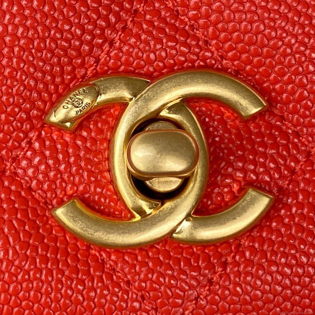 Chanel AP2840 Small Flap Bags Calfskin Red