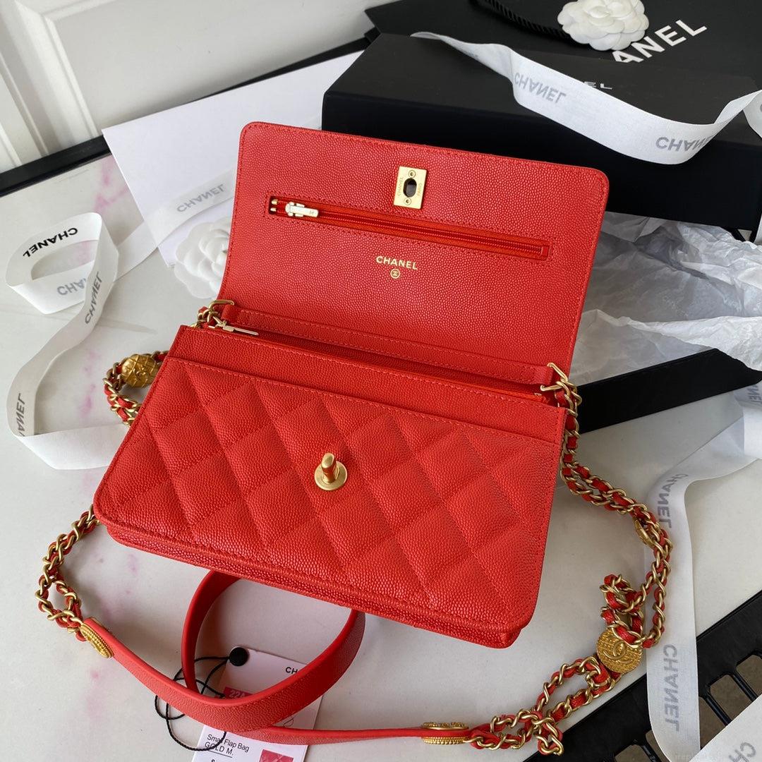 Chanel AP2840 Small Flap Bags Calfskin Red
