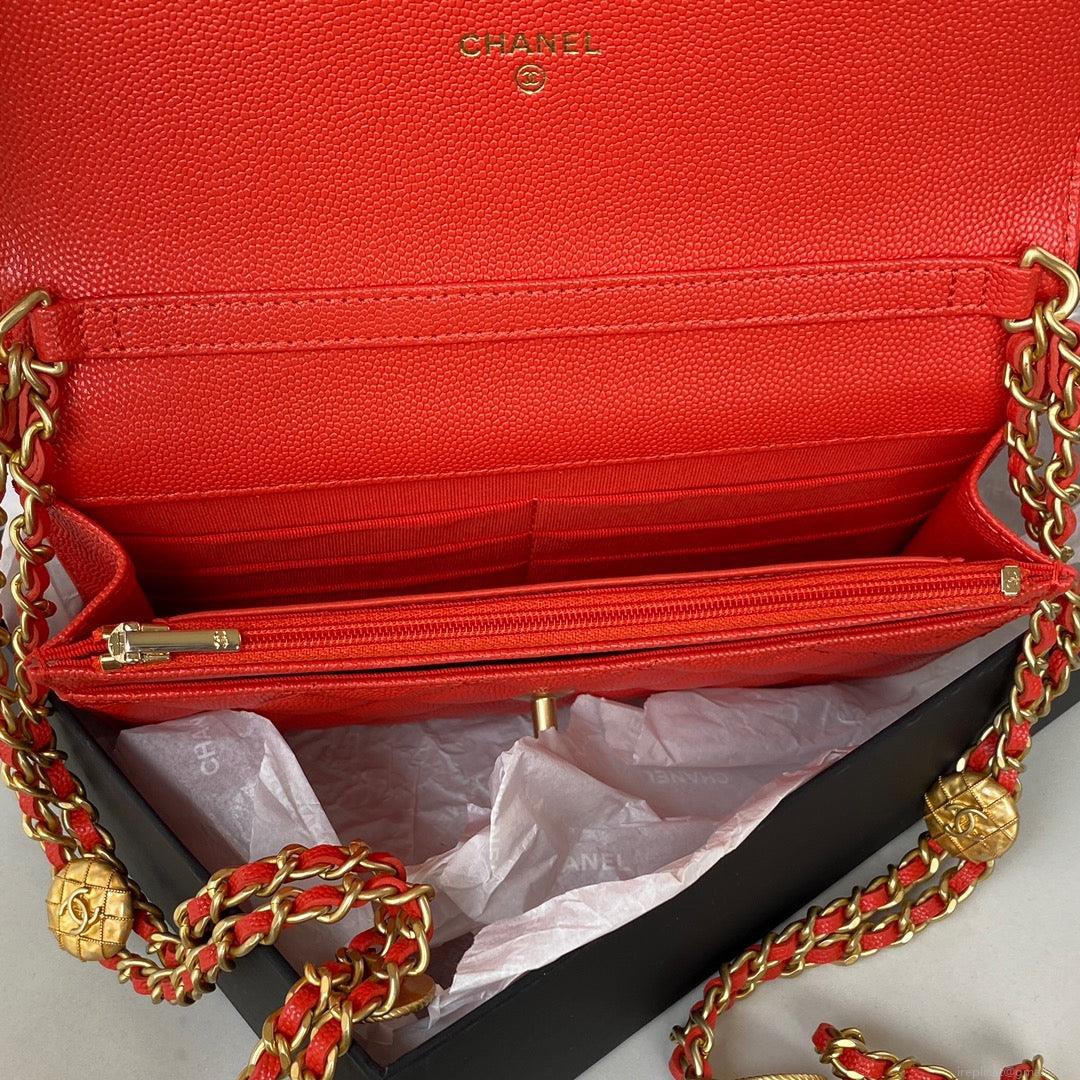 Chanel AP2840 Small Flap Bags Calfskin Red