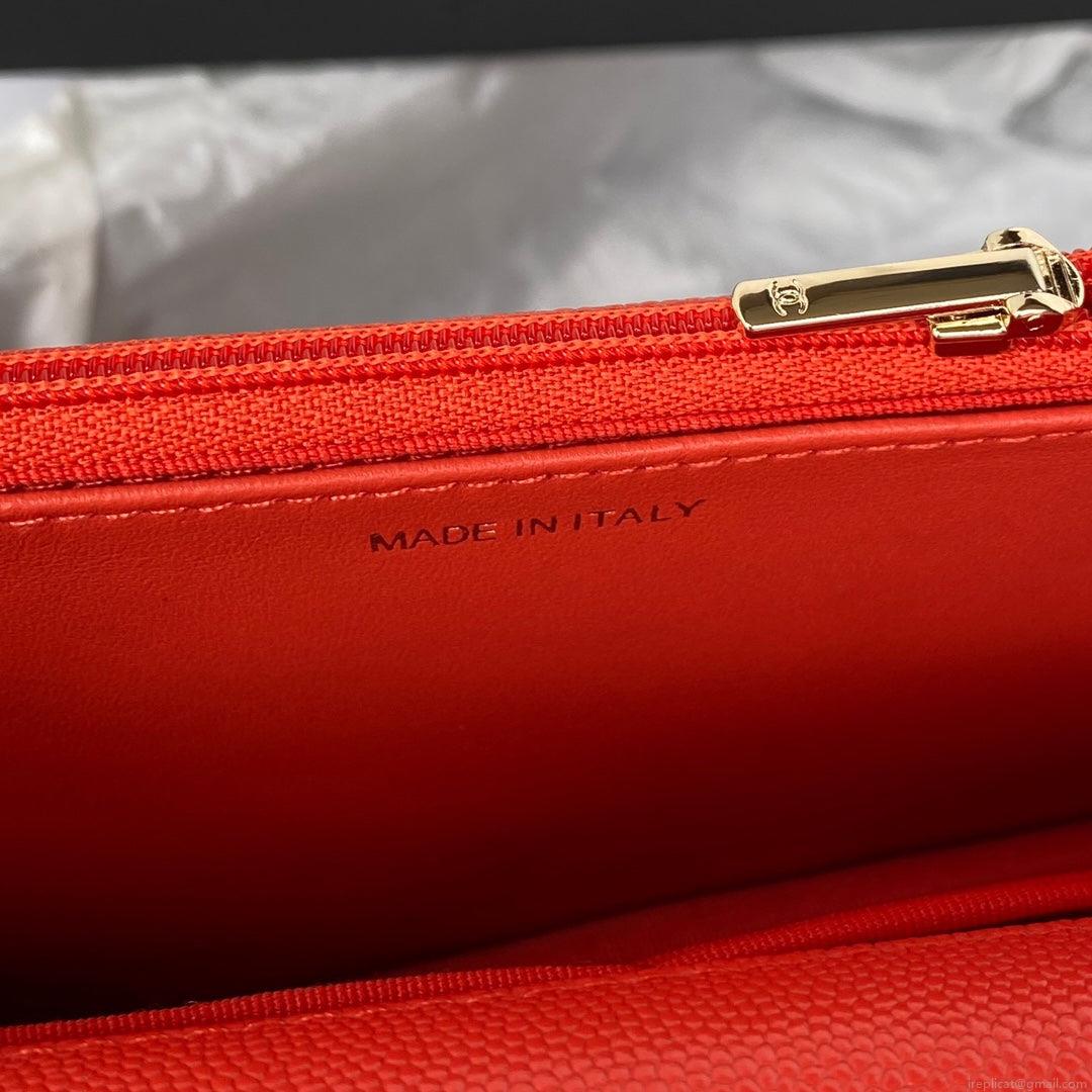 Chanel AP2840 Small Flap Bags Calfskin Red