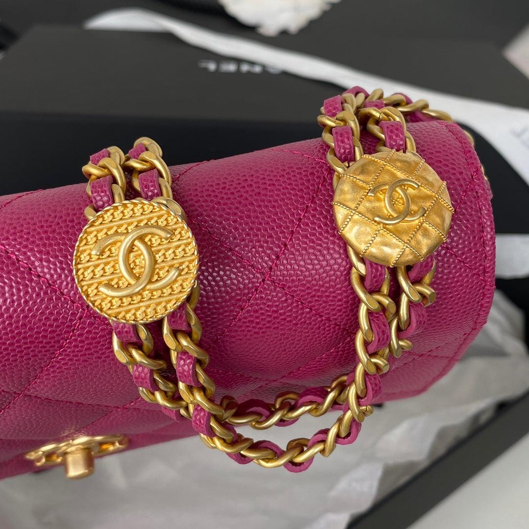 Chanel AP2840 Small Flap Bags Calfskin Purple