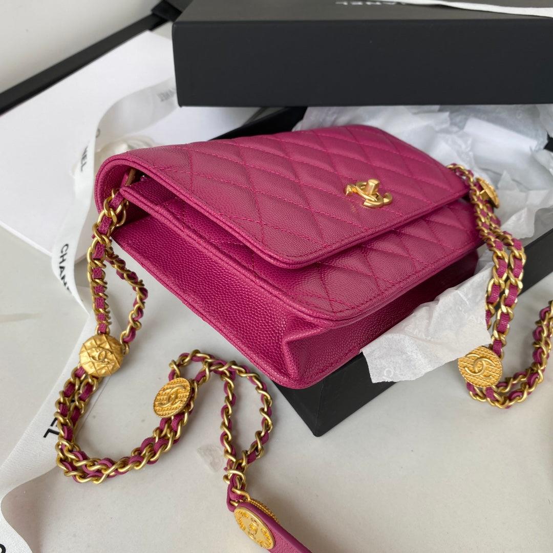 Chanel AP2840 Small Flap Bags Calfskin Purple