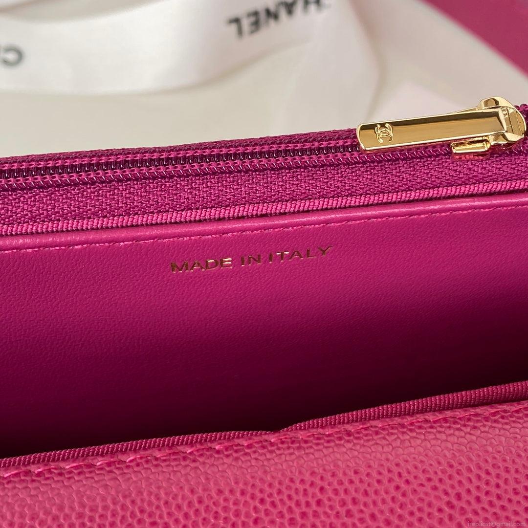 Chanel AP2840 Small Flap Bags Calfskin Purple