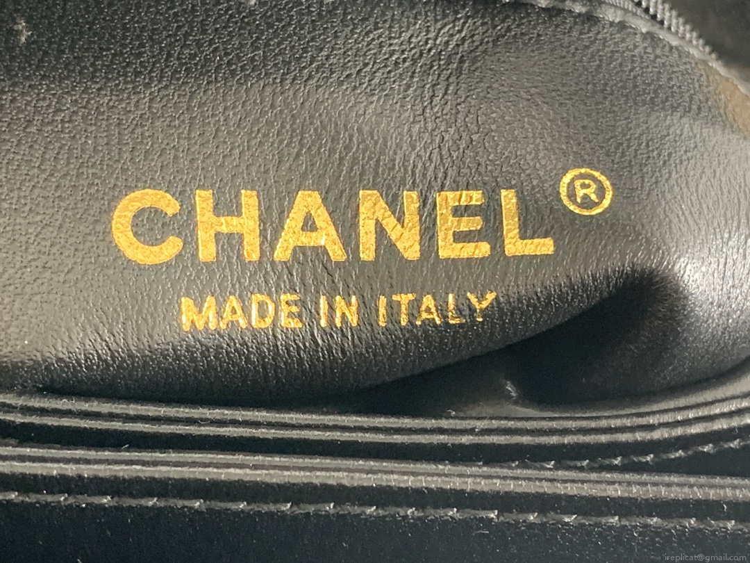 Chanel AS3366 Flap Bag 20cm Lambskin Black
