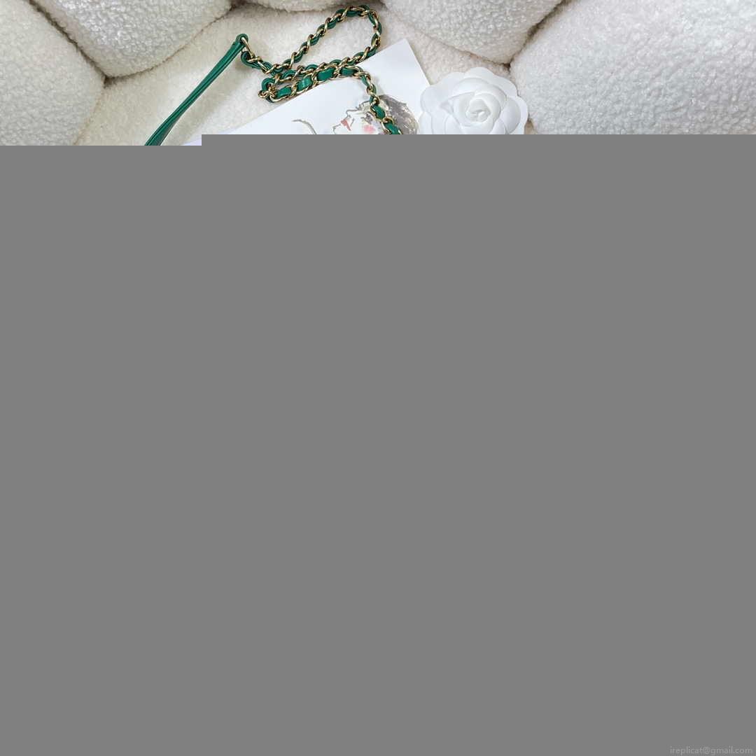 Chanel AS3367 Large Flap Bag 23cm Lambskin Green