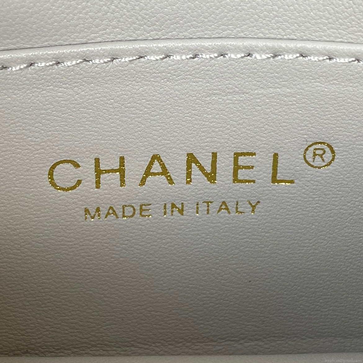 Chanel AS3365 Mini Flap Bag 17cm Lambskin Gray