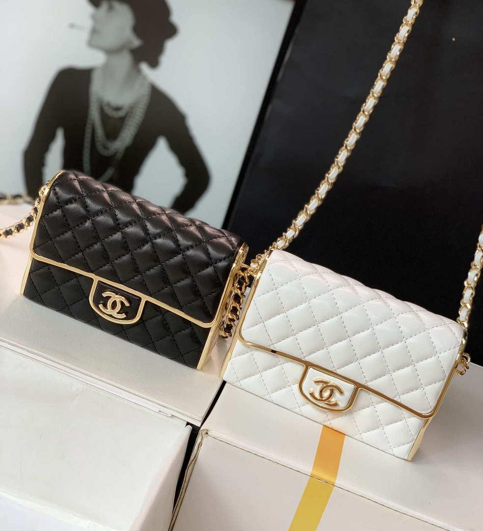 Chanel AS3308 Small Evening Bag 22A Limited Edition Black Lambskin Gold