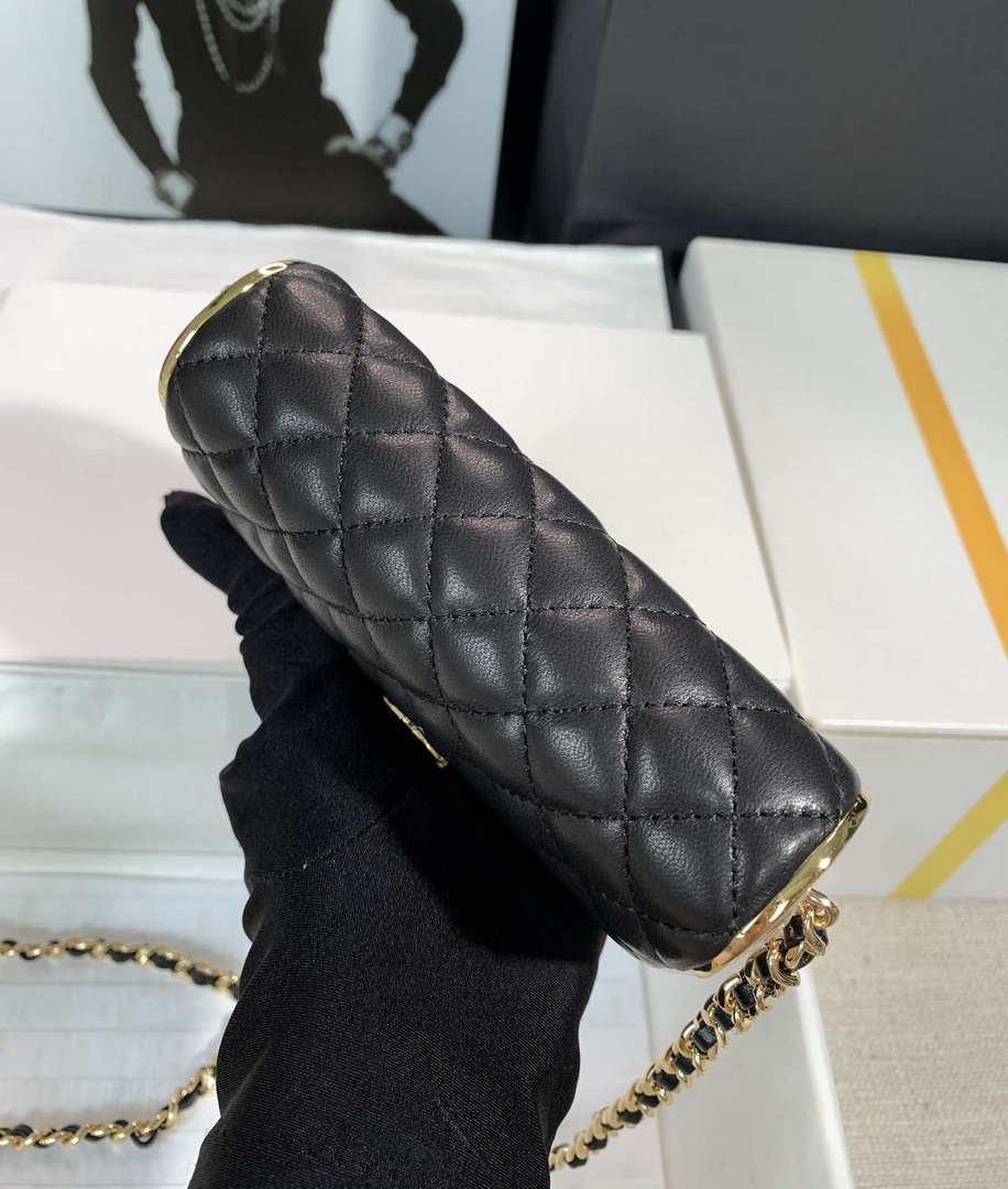 Chanel AS3308 Small Evening Bag 22A Limited Edition Black Lambskin Gold
