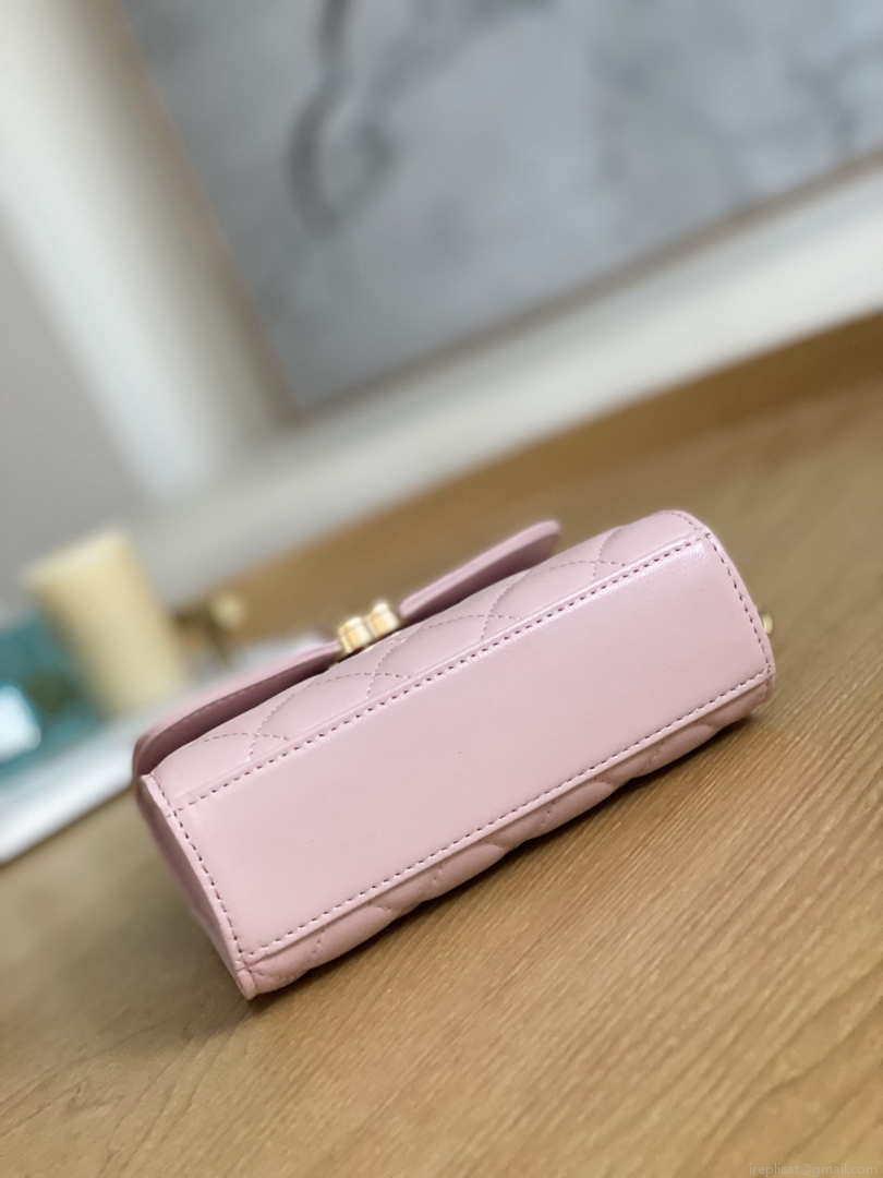 Chanel AP2945 Clutch with Chain Lambskin Light Pink Gold