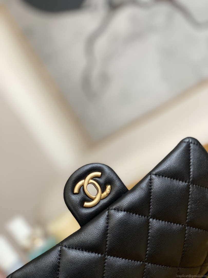 Chanel AS3457 Mini Flap Bag Lambskin & Gold-Tone Metal Black