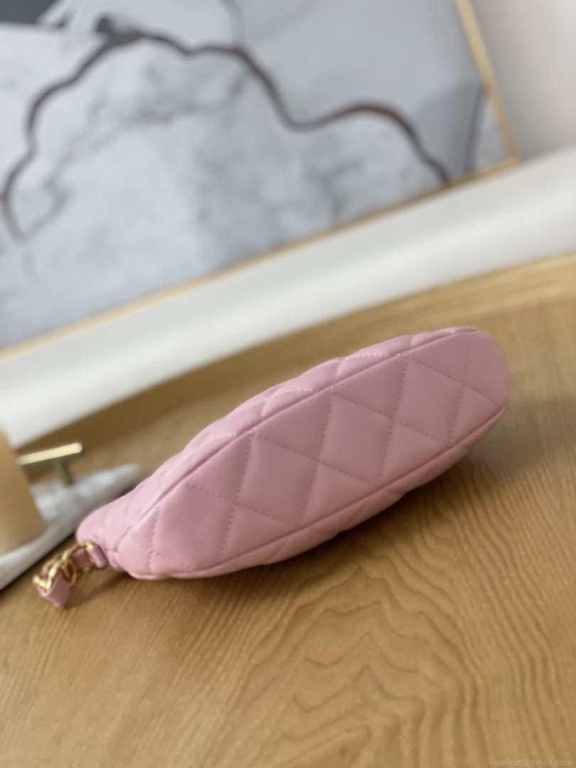 Chanel AS3562 Hobo Handbag Lambskin Pink