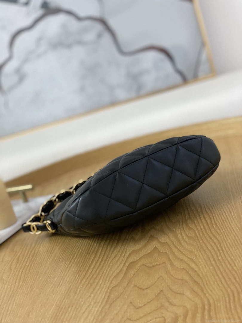 Chanel AS3562 Hobo Handbag Lambskin Black