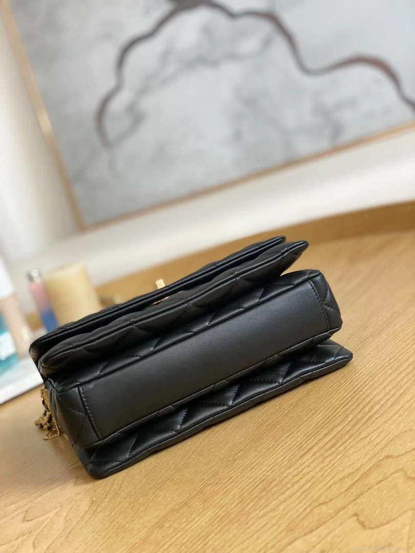 Chanel AS3378 MINI Flap Bag Lambskin Black