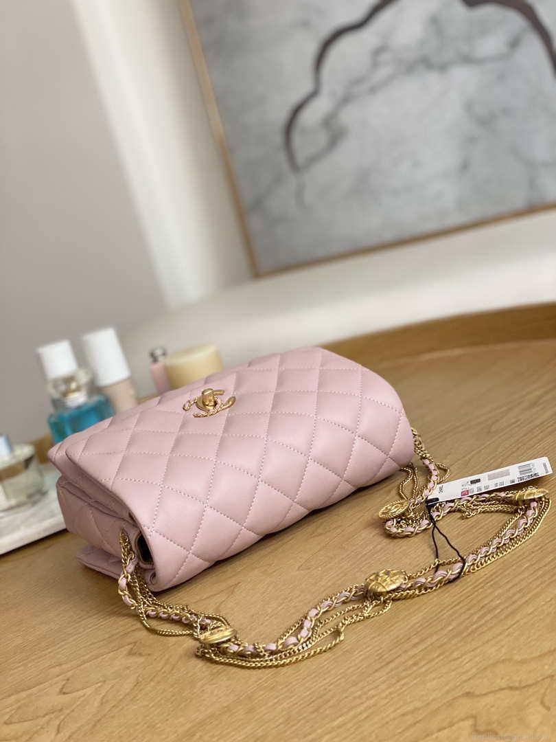 Chanel AS3378 MINI Flap Bag Lambskin Pink