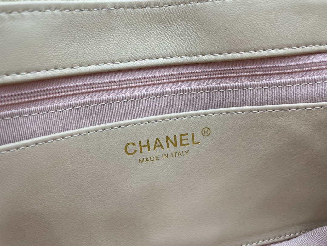 Chanel AS3609 Flap Bag Lambskin Lambskin & Gold-Tone Metal Apricot