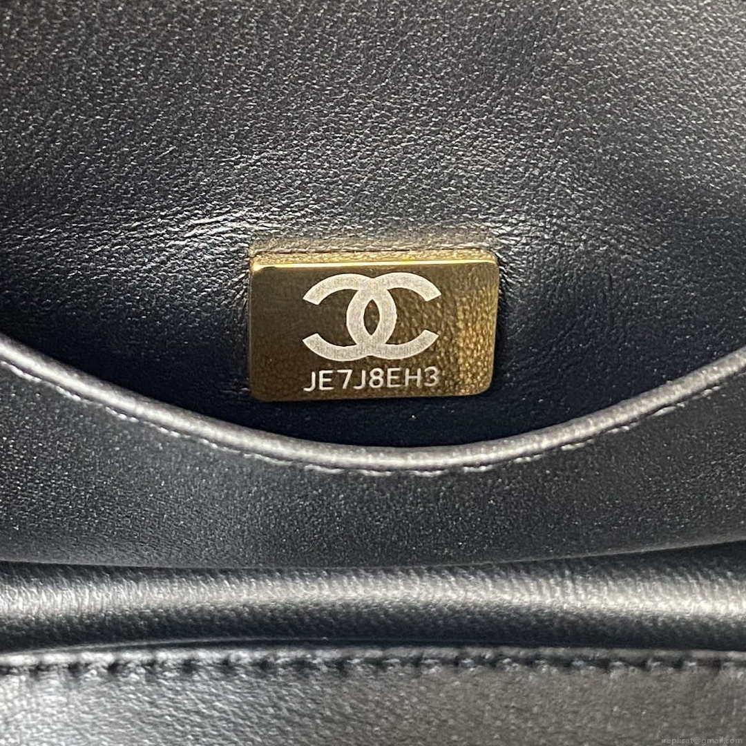 Chanel AS3580 Small Flap Bag Lambskin Lambskin & Gold-Tone Metal Black