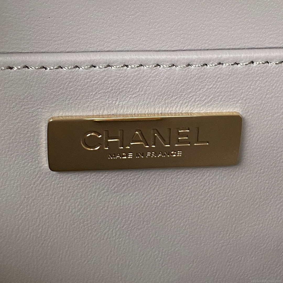 Chanel AS3344 Small Vanity Case Calfskin & Gold-Tone Metal Gray