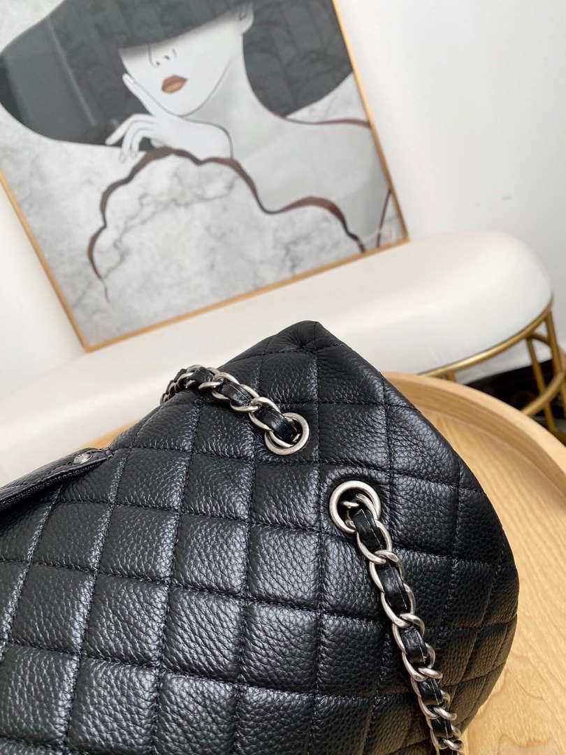 Chanel A91169 Flap Travel Bag Airport Series A94305 caviar calfskin Black Silver
