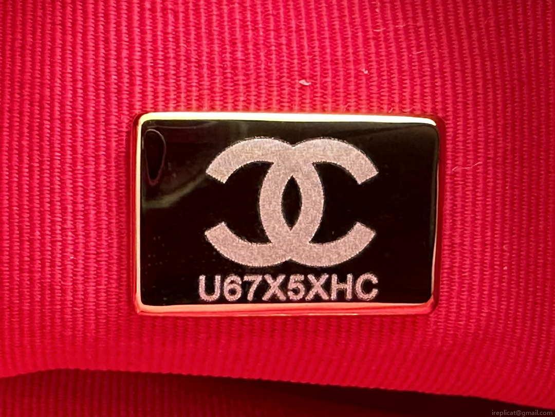Chanel AS3757 Mini Flap Bag Grained Calfskin & Gold-Tone Metal Red