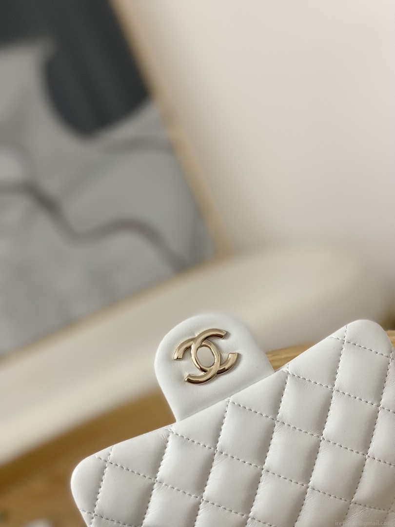 Chanel A35200 Mini Flap Bag 18cm Lambskin White 1115 With Ball