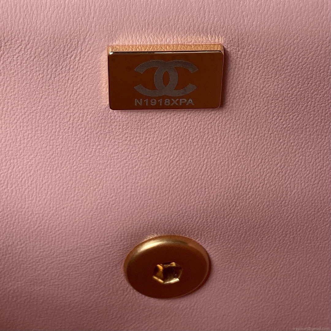 Chanel AS3432 Small Flap Bag Velvet Enamel & Gold-Tone Metal Pink