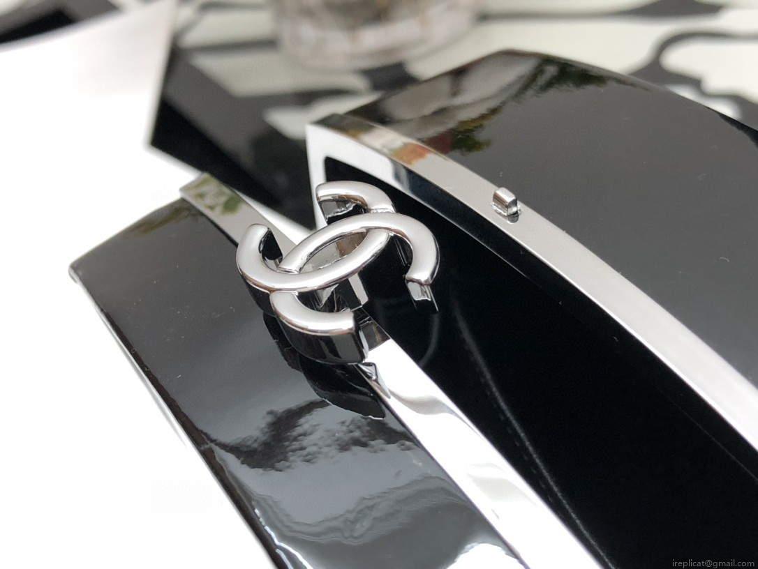 Chanel AP2398 Small Vanity Case Acrylic Black Silver