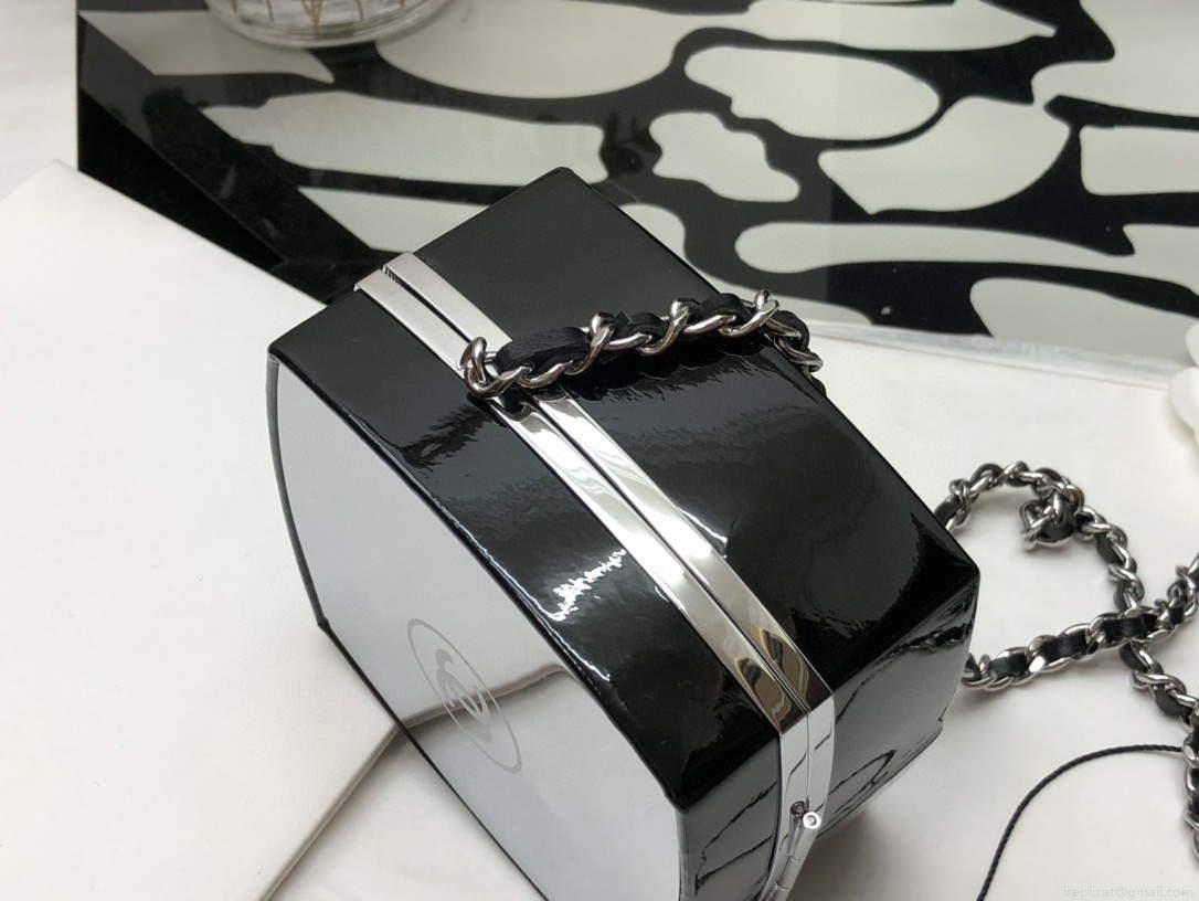 Chanel AP2398 Small Vanity Case Acrylic Black Silver