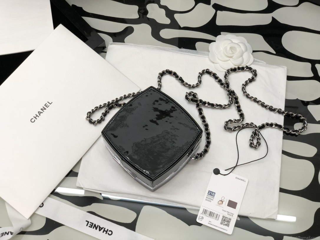 Chanel AP2398 Small Vanity Case Acrylic Black Silver